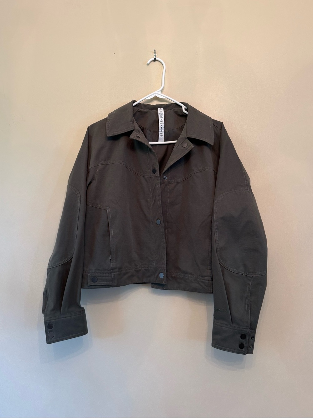 NWOT Cotton Shirt Jacket Medium Olive Size 6 - Picture 5 of 11